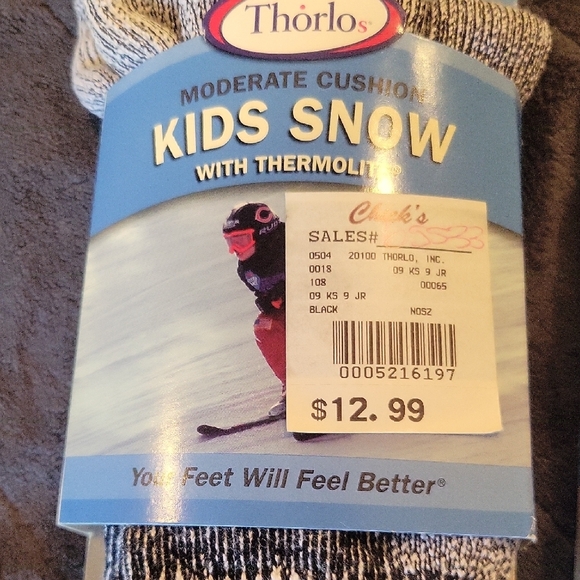Thorlo Kids Snow Socks - Gray - Picture 3 of 4